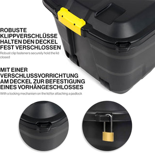 Transportbox "Heavy Duty" mit Deckel (Größe wählbar)