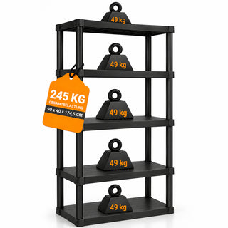 UNIVERSO - Schwerlastregal mit 5 Böden - 90 x 40 x 174,5 cm (Set wählbar)