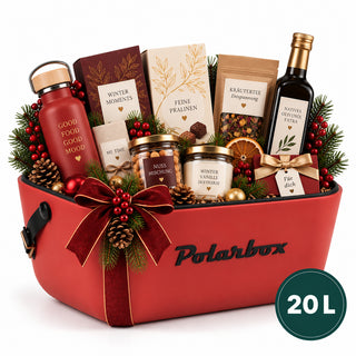 Kühlbox 'Polarbox' 20 Liter - Geschenkebox - Farbe: Rot Schwarz