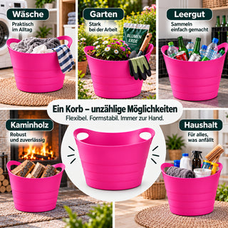 2 x Mehrzweckkorb 'Honey' in Pink