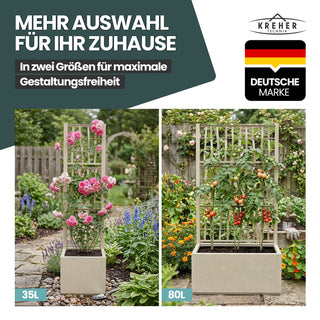 Set: 2 x XL SPALIER 'Ethica' - 36 x 36 x 140 cm - in Struktur Optik - schmale Version - in Beige
