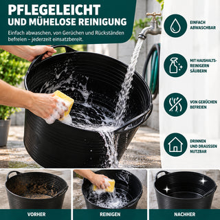 Flexibler Mehrzweckkorb 42 Liter (Schwarz)