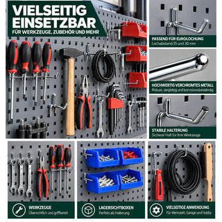 20 Stück Lochwandhaken aus Metall
