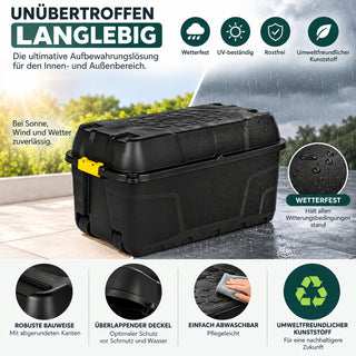 2 x XXL Transportbox "Heavy Duty" mit Deckel - rollbar - 175 Liter Volumen