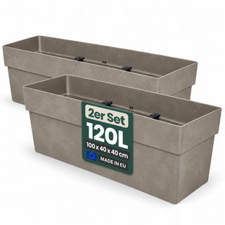 Rollbarer XXL Pflanzkasten 'LIKE' 100 cm, rechteckig (Set/Farbe wählbar)