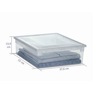 Set: 4 x LightBox 52 XL mit Deckel, halbhoch, 22 Liter