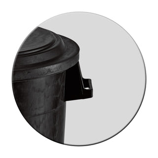 XL Abfalltonne 70 Liter Volumen mit Deckel, Schwarz