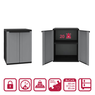 Set: Universalschrank "Joker" mit 3 Böden + Beistellschrank "Joker" mit 1 Boden